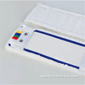 Microfiber dry mop pad with pocket back